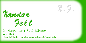 nandor fell business card